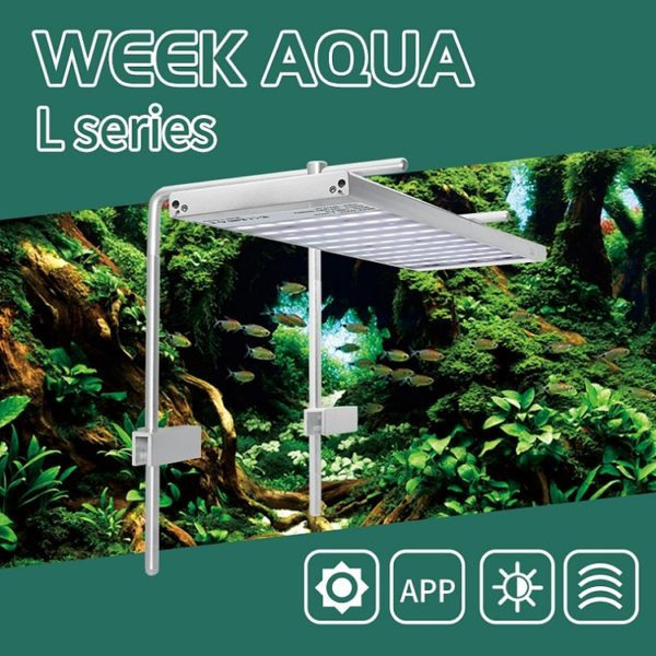 WEEK AQUA L Series APP-Controlled LED Aquarium Light with Dimmer & Timer